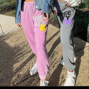 Freecity PinkMilk sunfades sweat Pants in size M. Excellent condition!